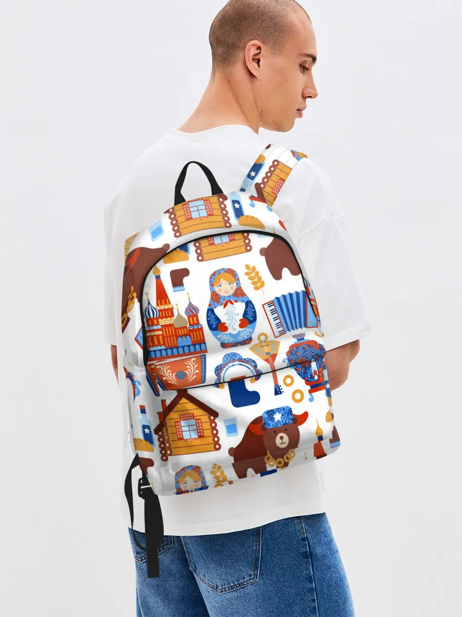 Рюкзак джинсовый / Традиционный поп арт