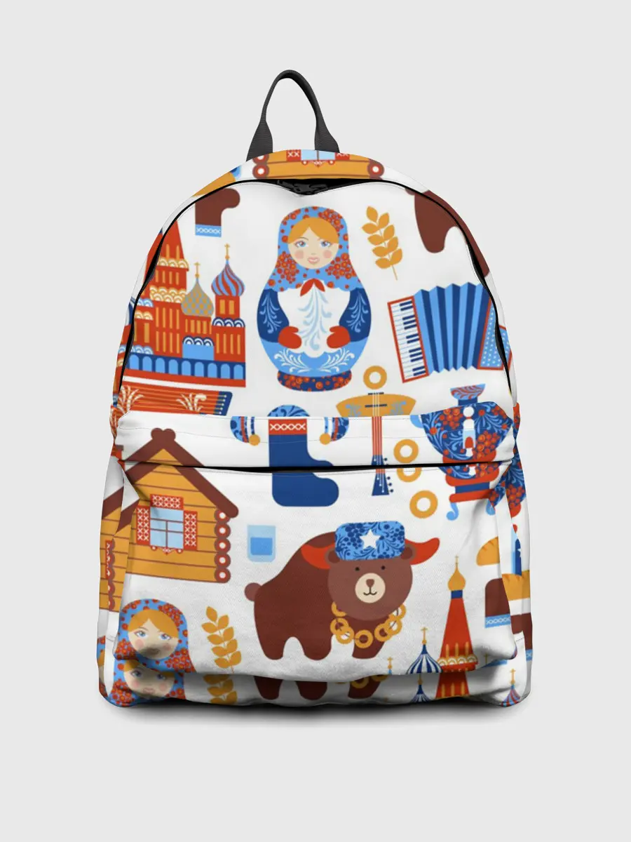 Рюкзак джинсовый / Традиционный поп арт