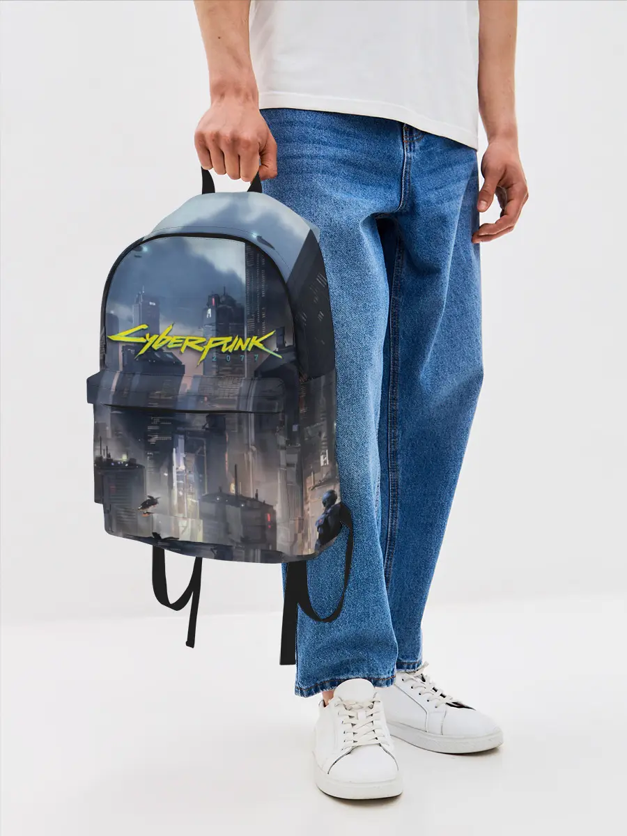 Рюкзак джинсовый / Cyberpunk 2077 city