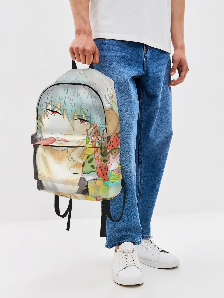 Рюкзак джинсовый / манга Серебряная душа