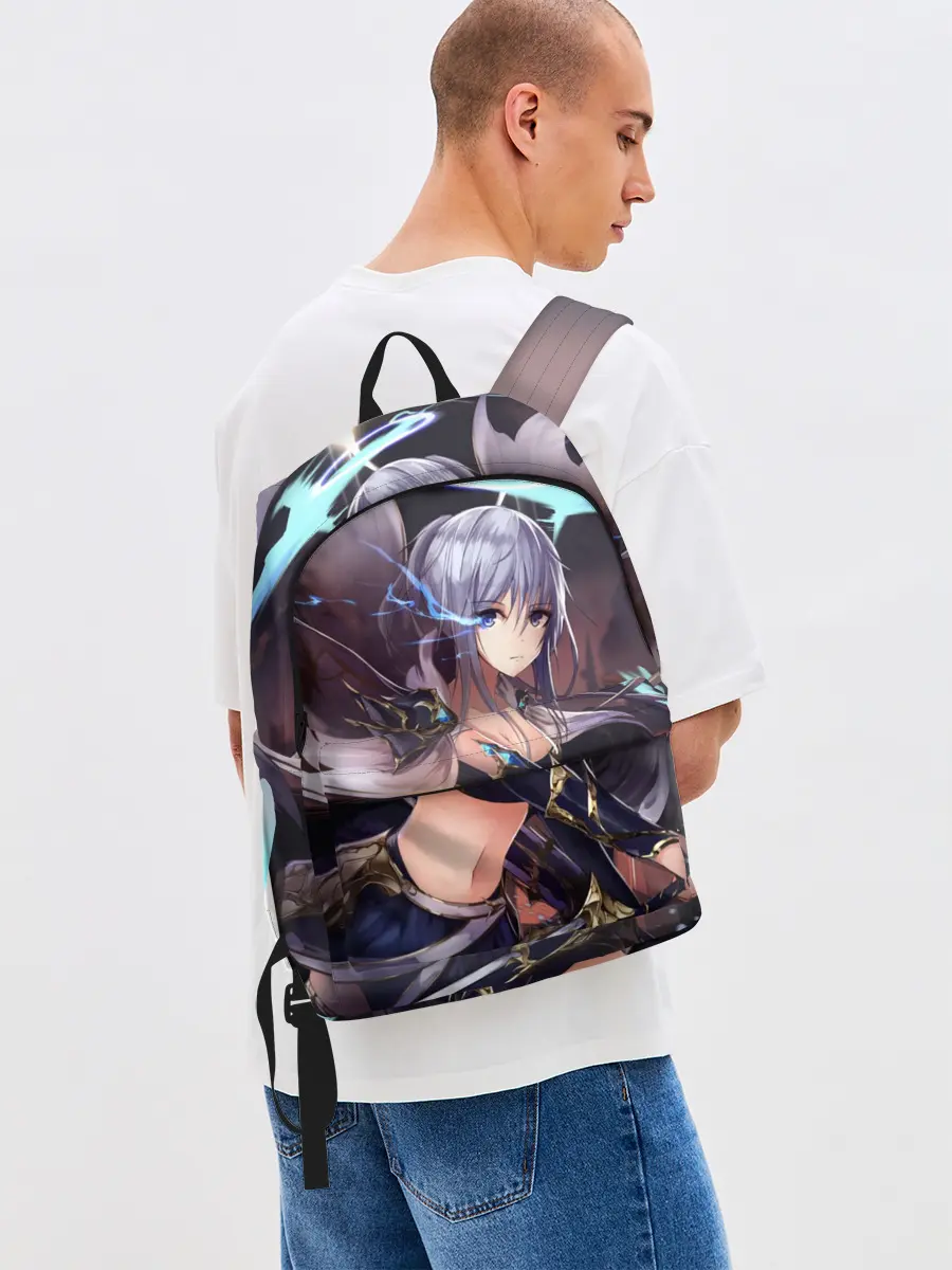 Рюкзак джинсовый / ФЭНТЕЗИ АНИМЕ-ВОИТЕЛЬНИЦА