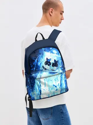 Рюкзак джинсовый / Marshmello