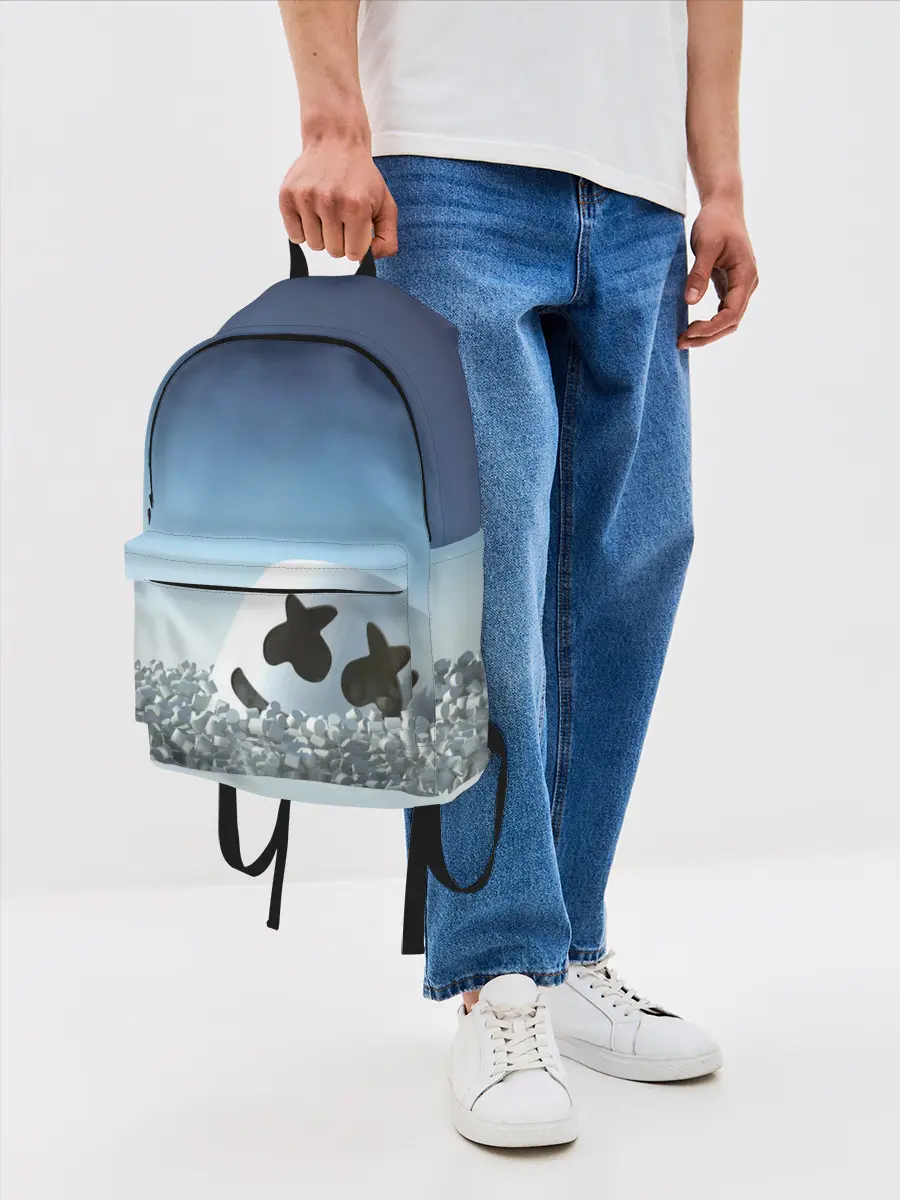 Рюкзак джинсовый / Marshmello