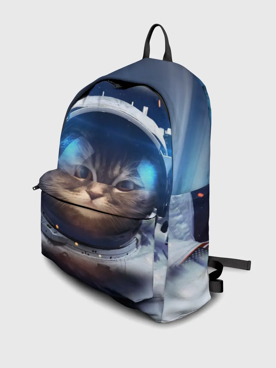 Рюкзак джинсовый / КОТ АСТРОНАВТ