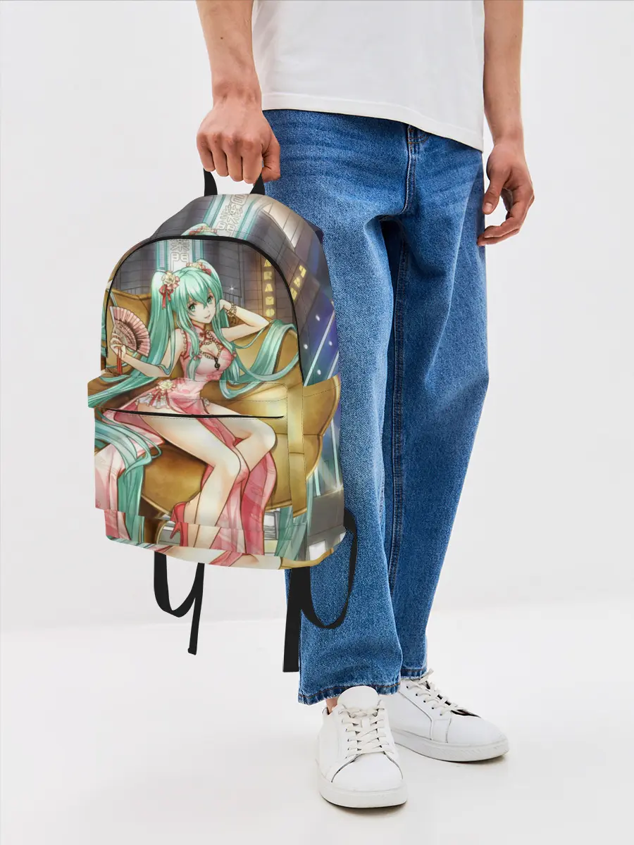 Рюкзак джинсовый / Hatsune Moku на троне