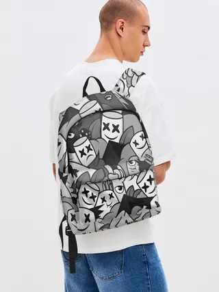 Рюкзак джинсовый / Marshmello