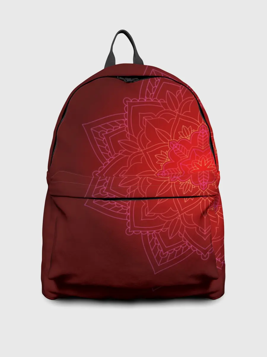 Рюкзак джинсовый / Красная мандала