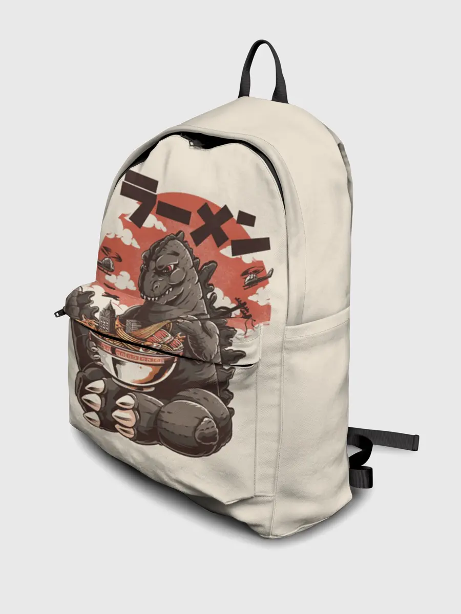 Рюкзак джинсовый / GODZILLA КУШАЕТ | ГОДЗИЛЛА