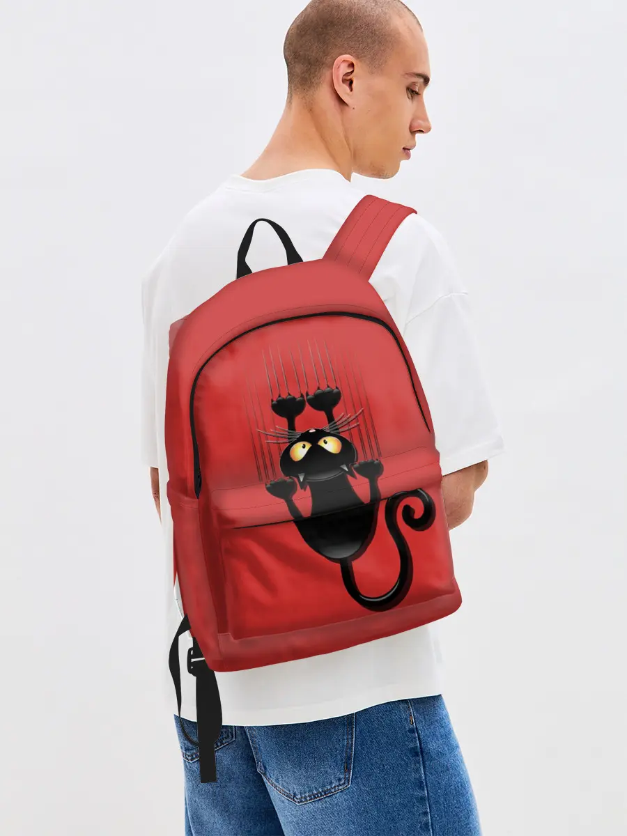 Рюкзак джинсовый / Черный Кот