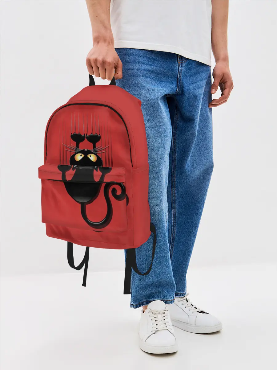 Рюкзак джинсовый / Черный Кот