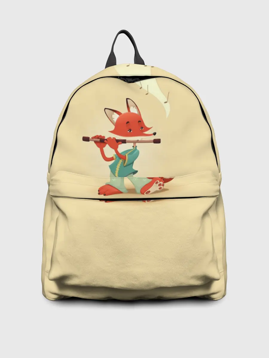 Рюкзак джинсовый / Лисичка с флейтой