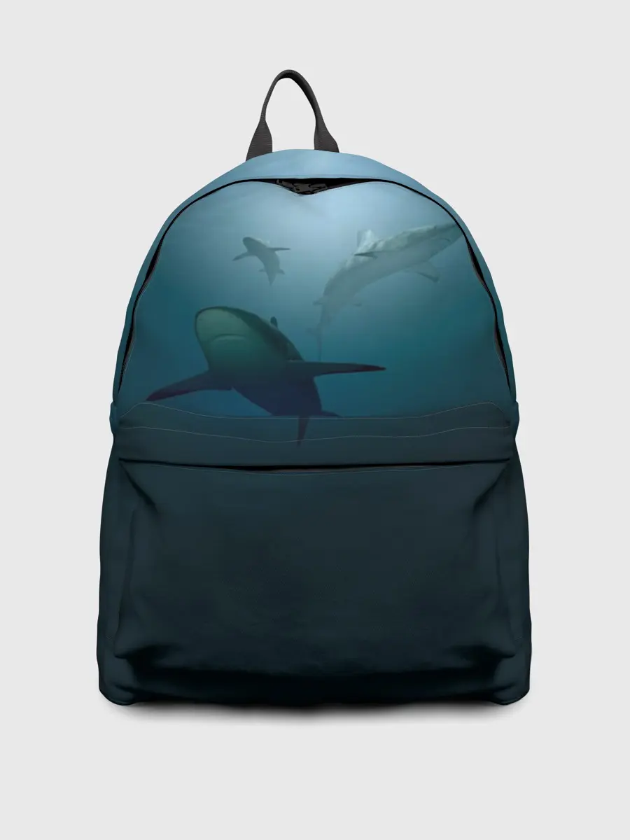 Рюкзак джинсовый / Акулы