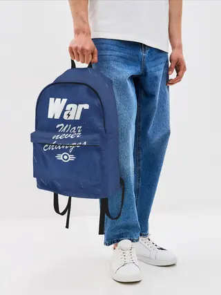Рюкзак джинсовый / WAR NEVER CHANGES
