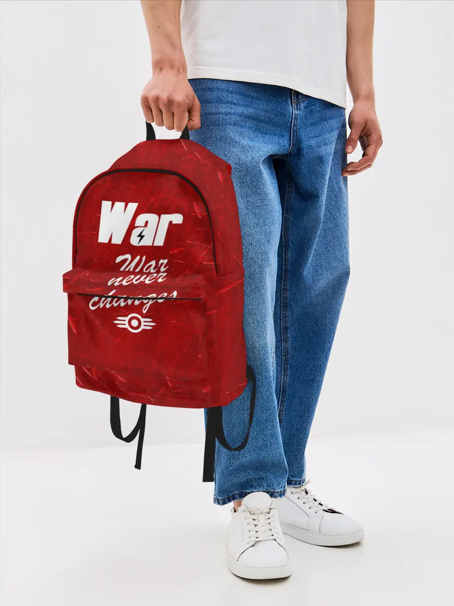 Рюкзак джинсовый / WAR NEVER CHANGES