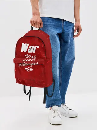 Рюкзак джинсовый / WAR NEVER CHANGES