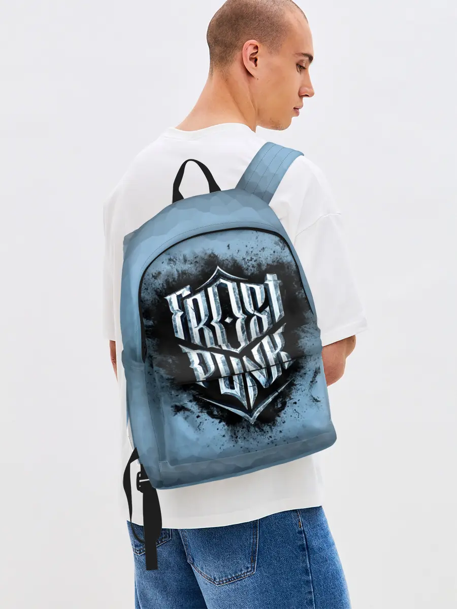 Рюкзак джинсовый / Frostpunk Logo
