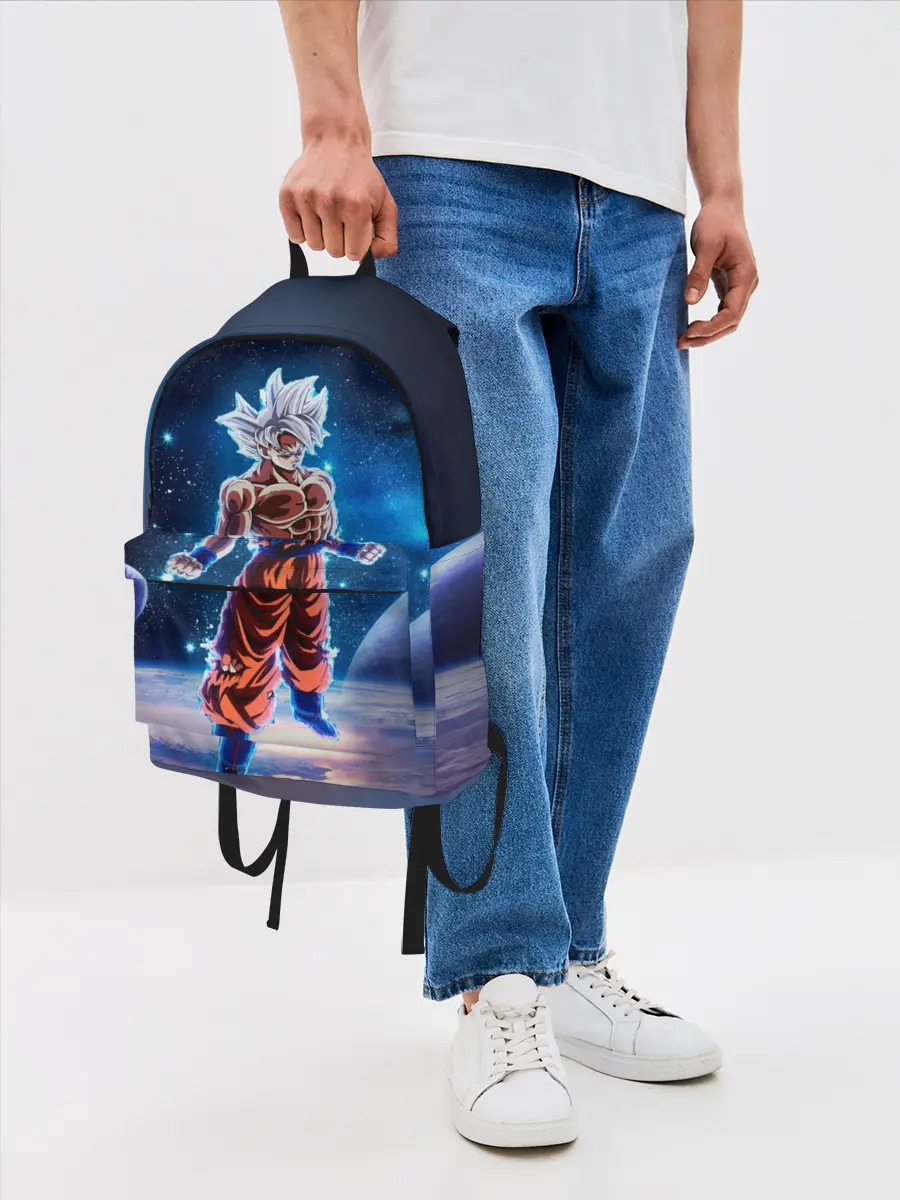 Рюкзак джинсовый / Goku on a planet