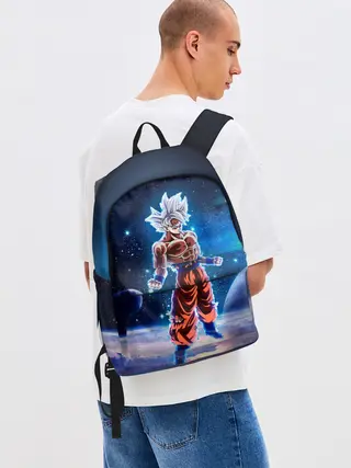 Рюкзак джинсовый / Goku on a planet