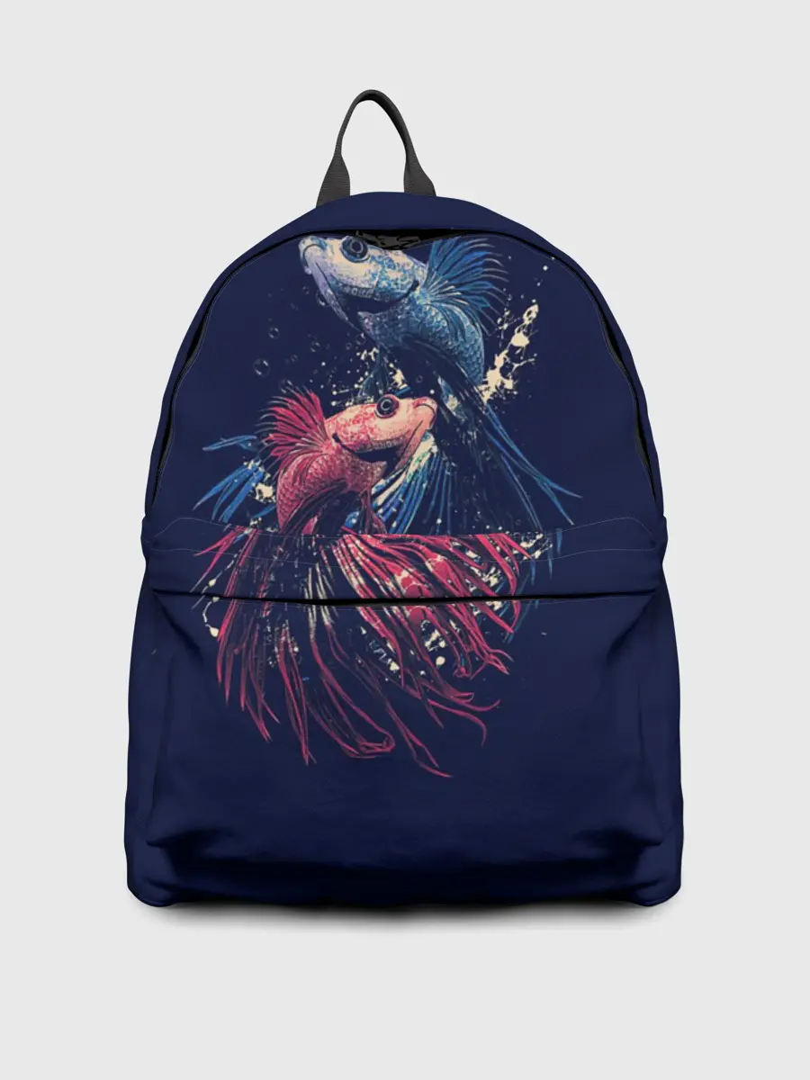 Рюкзак джинсовый / Рыбки