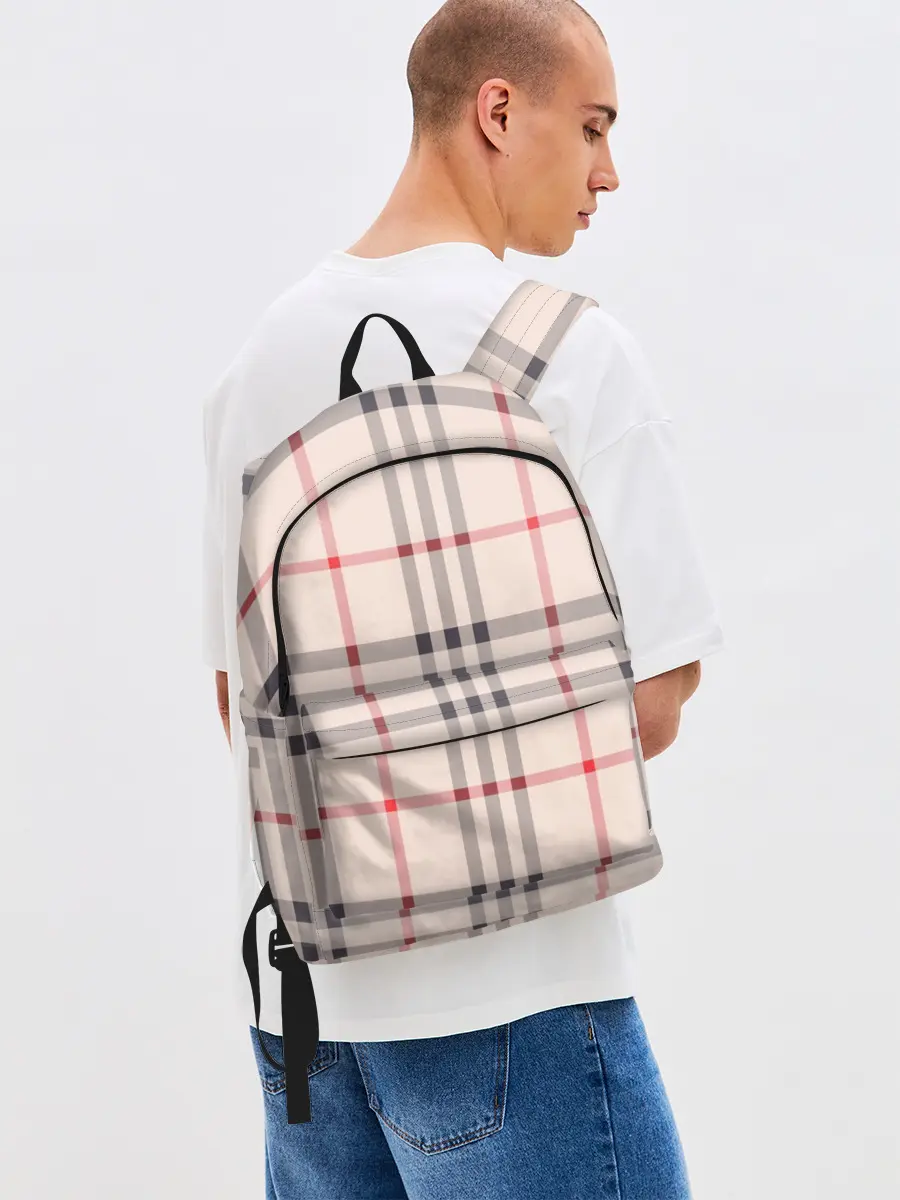 Рюкзак джинсовый / Светлая клетка