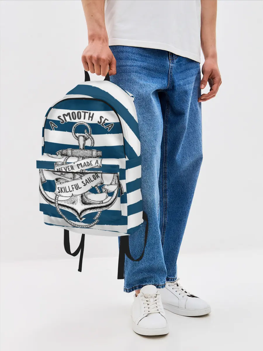 Рюкзак джинсовый / в спокойном море плохие моряки