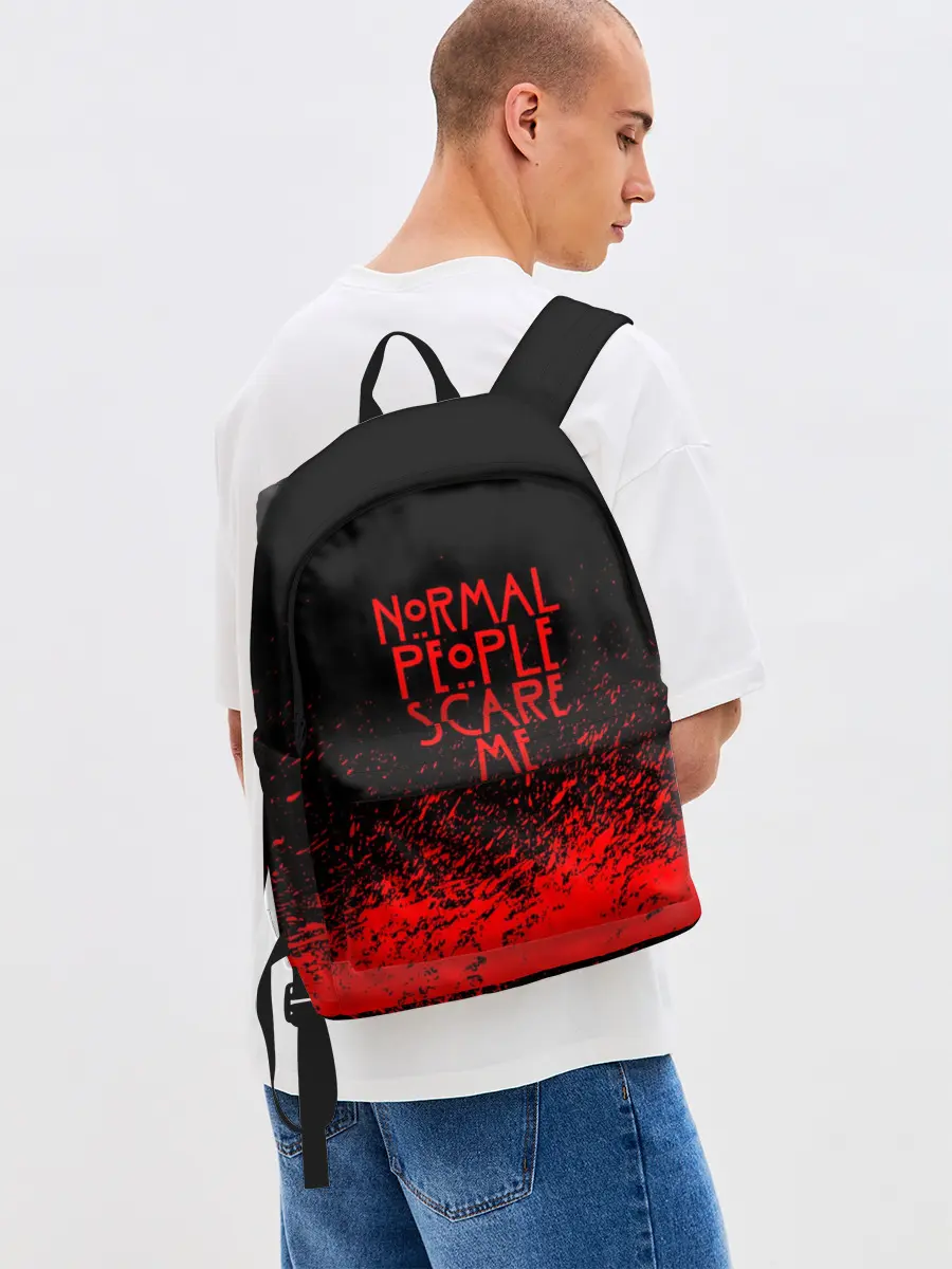 Рюкзак джинсовый / NORMAL PEOPLE SCARE ME