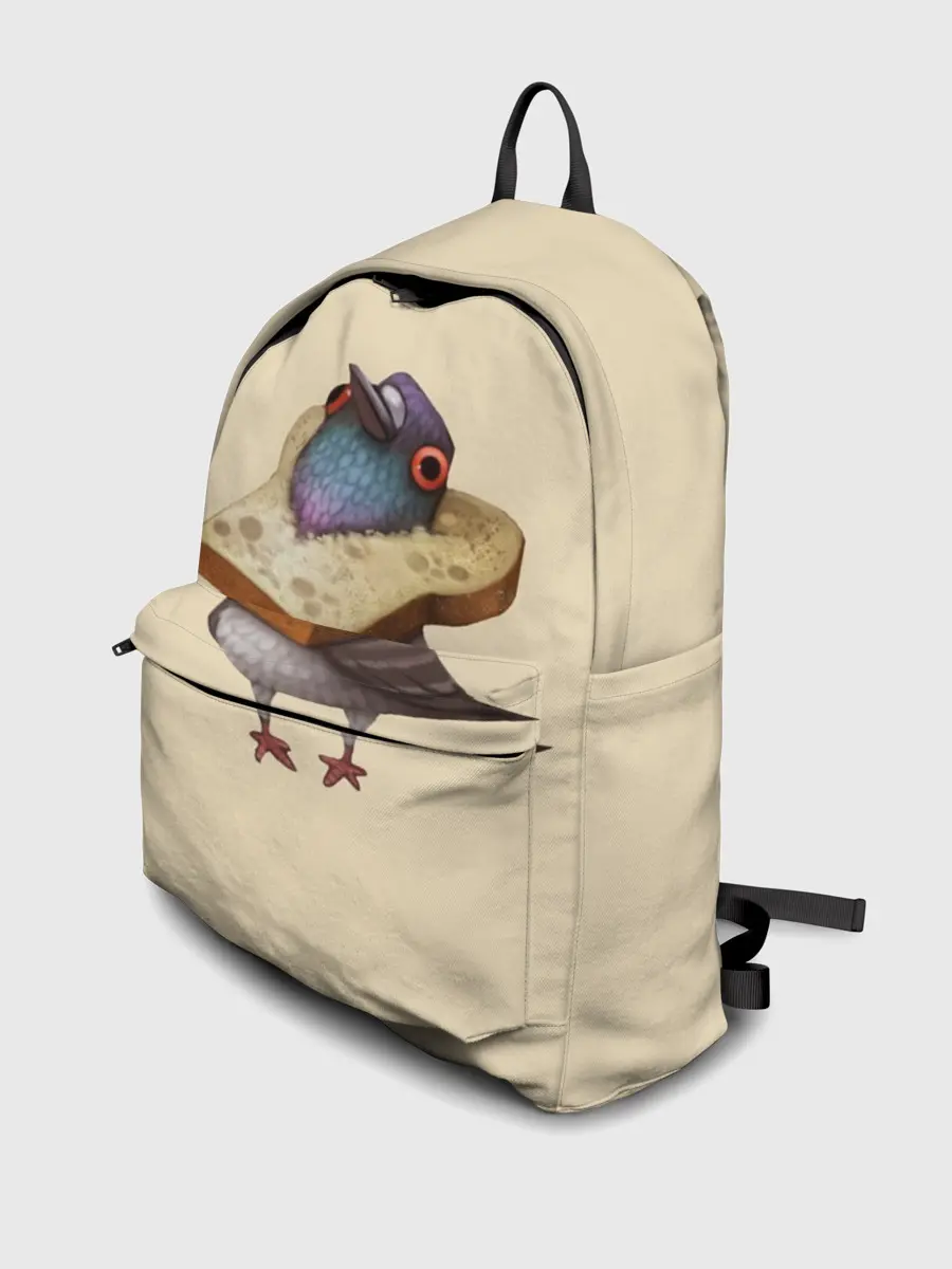 Рюкзак джинсовый / Голубь и Хлебушек