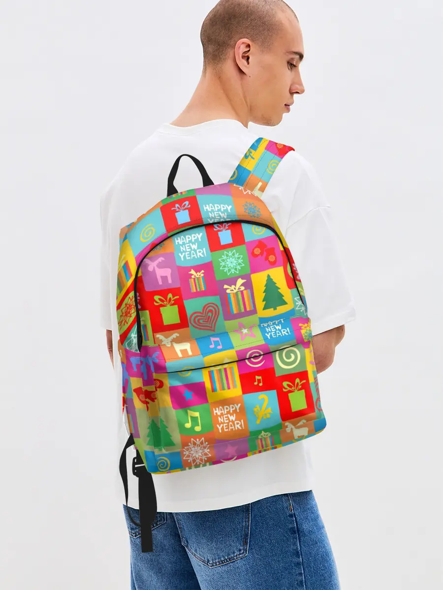 Рюкзак джинсовый / Новогодний коллаж