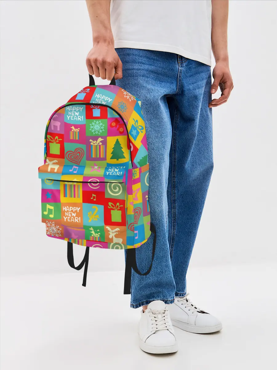 Рюкзак джинсовый / Новогодний коллаж