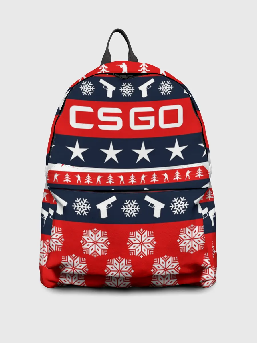 Рюкзак джинсовый / CS GO НОВОГОДНИЙ