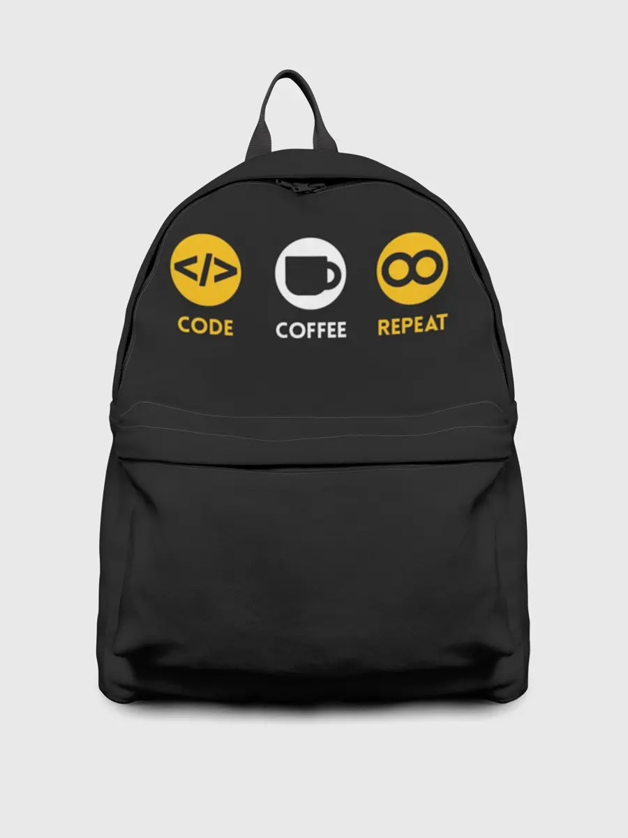 Рюкзак джинсовый / Code Coffee Repeat