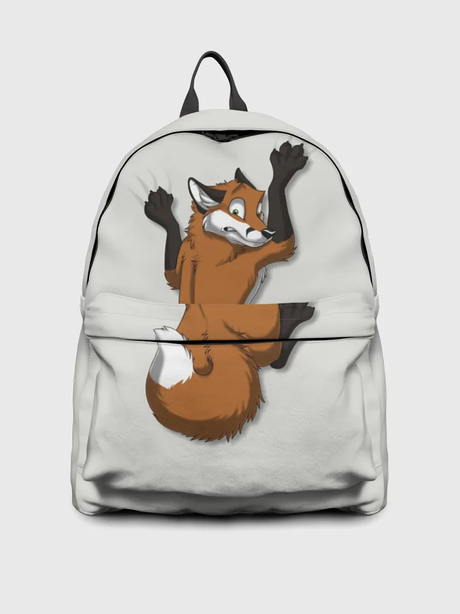 Рюкзак джинсовый / Лис Вцепился
