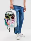 Рюкзак джинсовый / Череп и краска