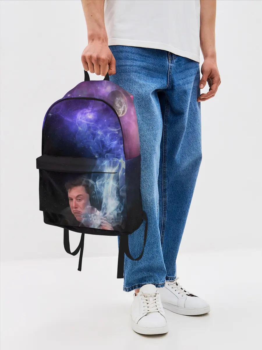 Рюкзак джинсовый / Elon Musk space Илон Маск
