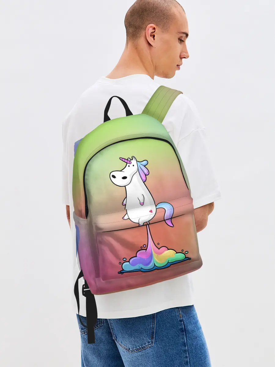 Рюкзак джинсовый / Единорог на Старте