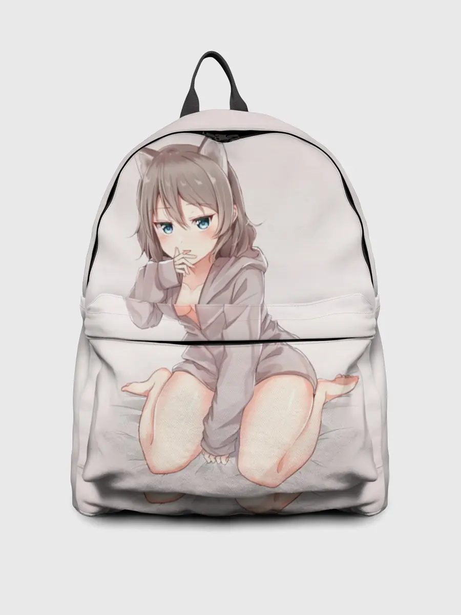 Рюкзак джинсовый / Аниме котёнок