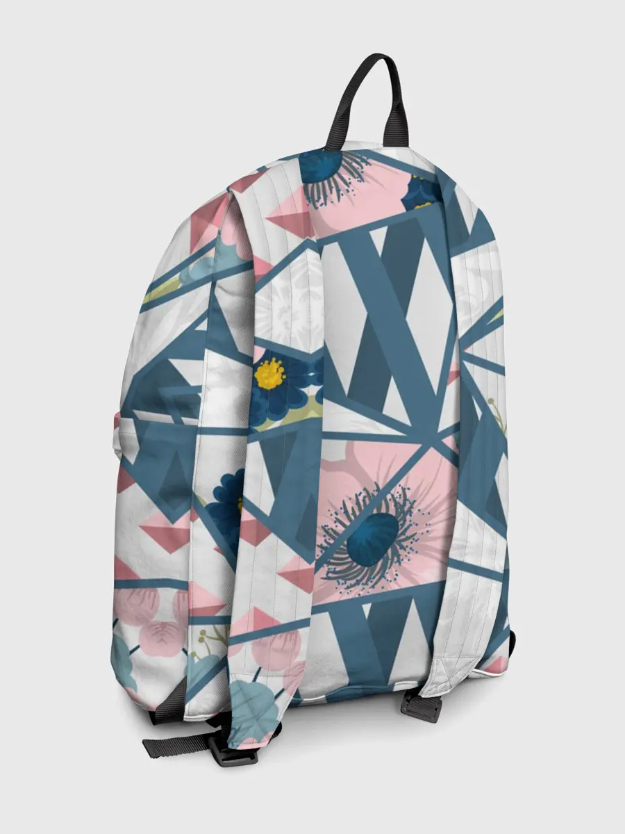 Рюкзак джинсовый / Геометрия цветов