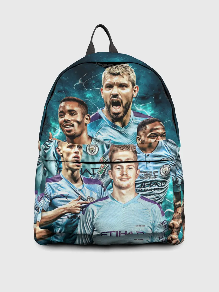 Рюкзак джинсовый / Манчестер Сити Серхио Агуэро