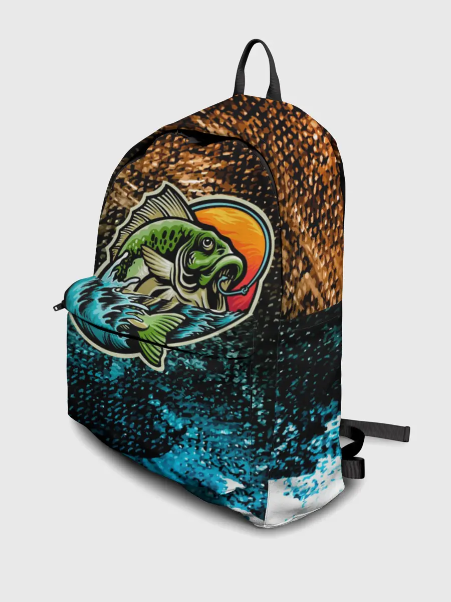 Рюкзак джинсовый / Рыба на крючке