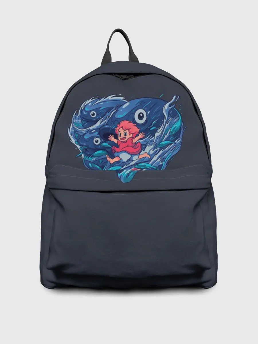 Рюкзак джинсовый / Ocean heart. Totoro