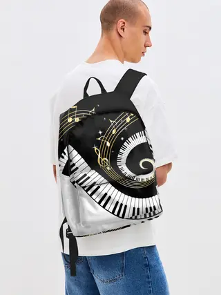 Рюкзак джинсовый / МУЗЫКАЛЬНЫЙ УЗОР