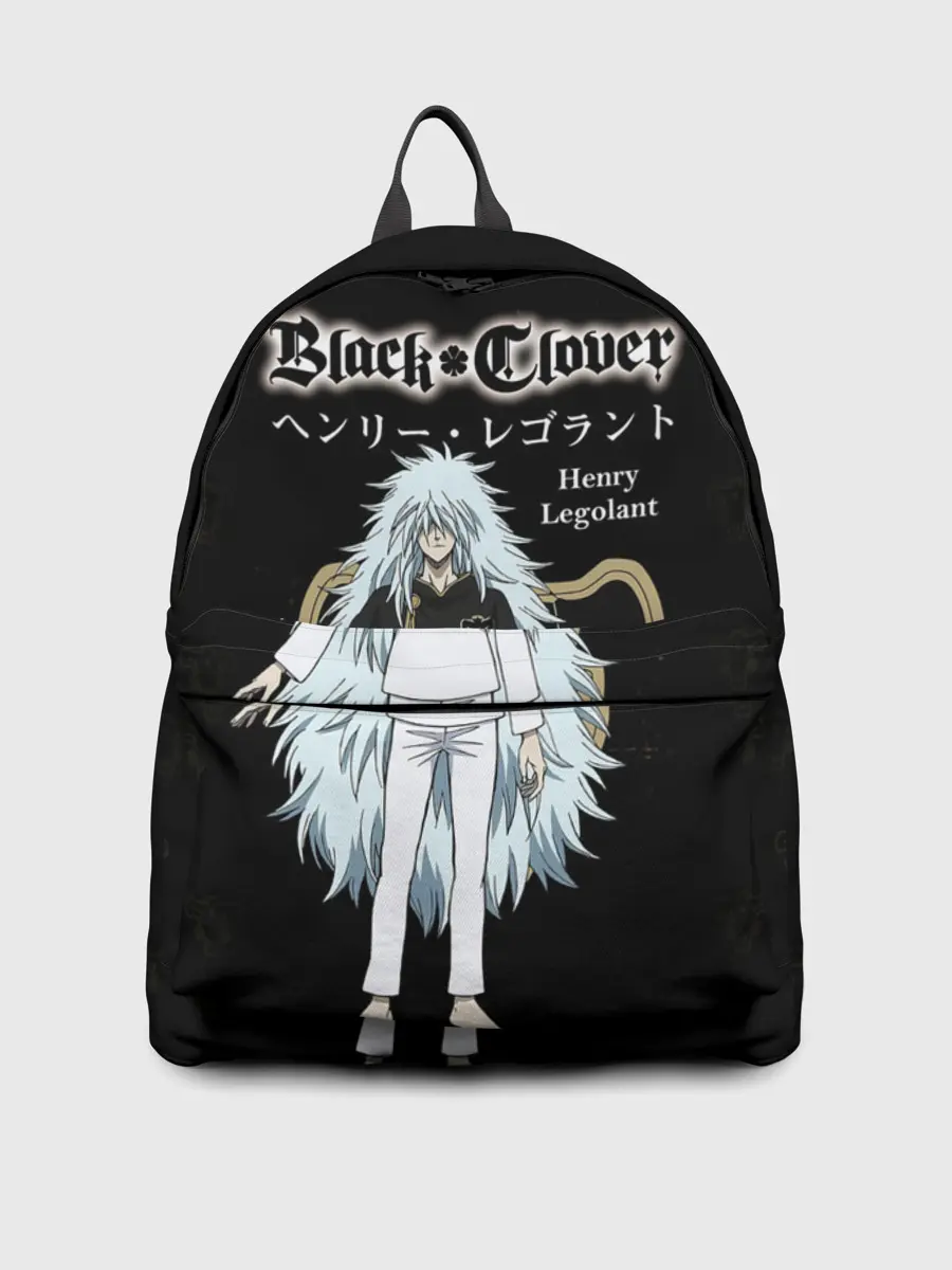 Рюкзак джинсовый / Генри Леголант Чёрный клевер