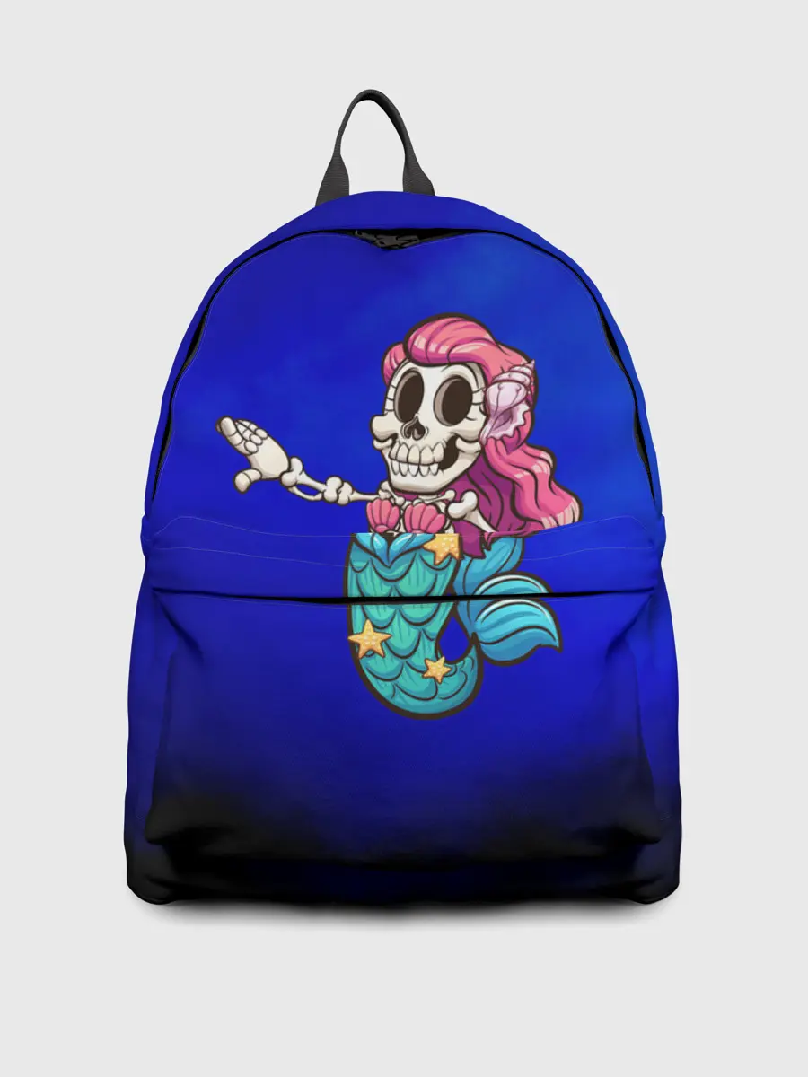 Рюкзак джинсовый / Русалка скелет | Mermaid skeleton