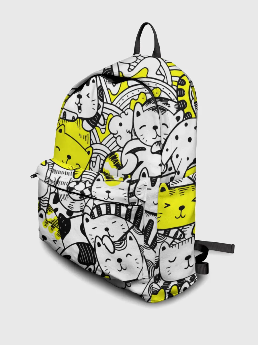 Рюкзак джинсовый / Котики