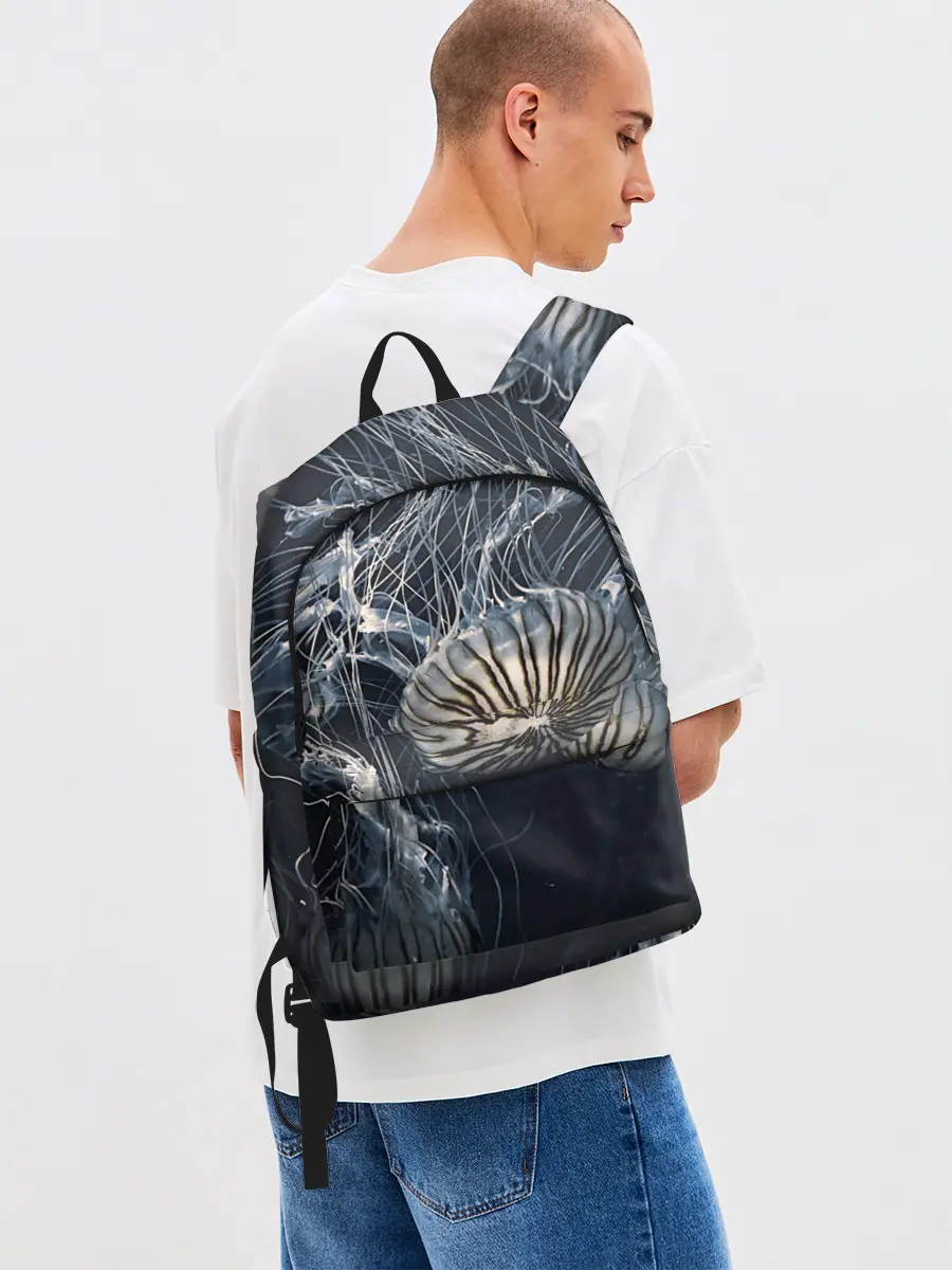 Рюкзак джинсовый / Рисунок медуза