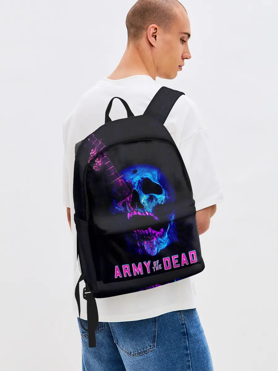 Рюкзак джинсовый / Армия мертвецов череп и кинжал