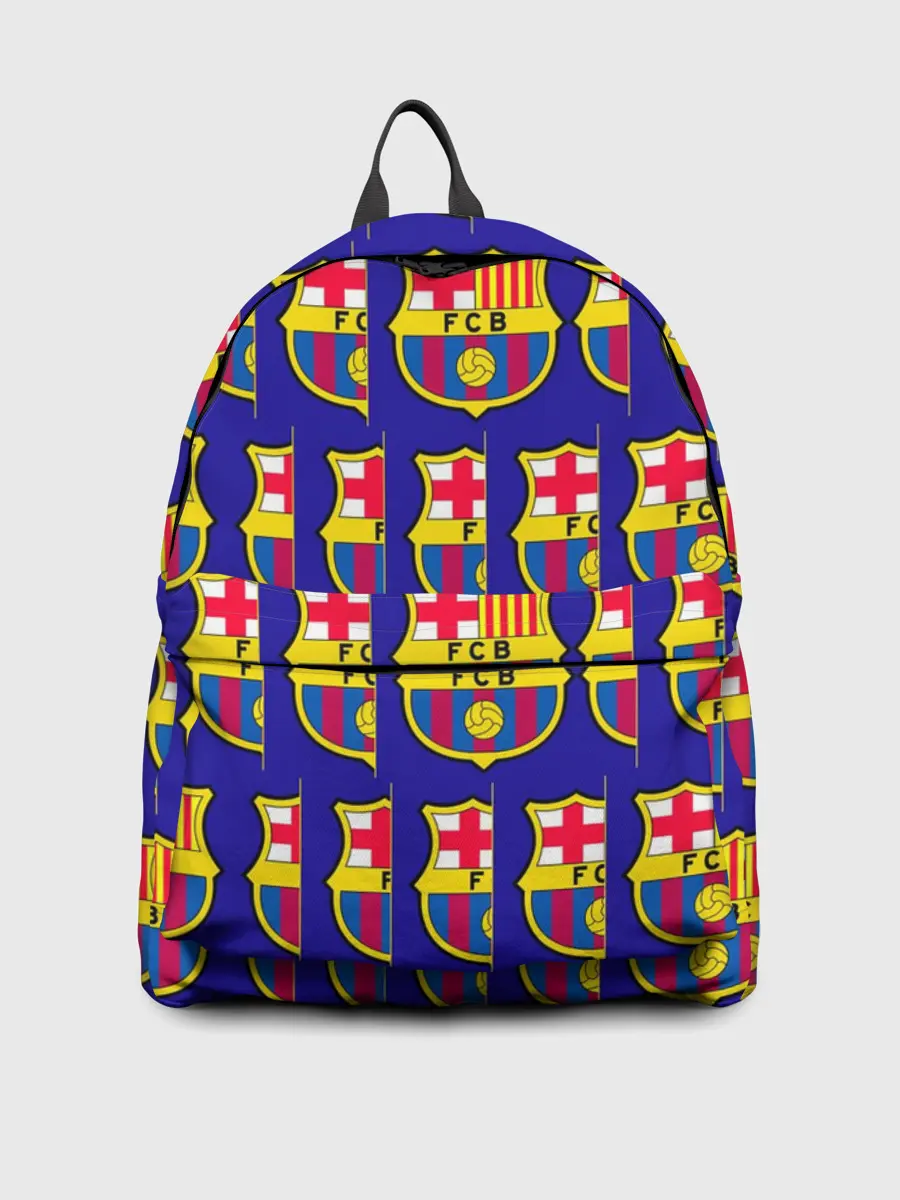 Рюкзак джинсовый / ФК БАРСЕЛОНА / PATTERN / УЗОР