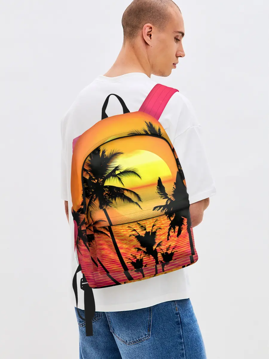 Рюкзак джинсовый / Прибрежный закат