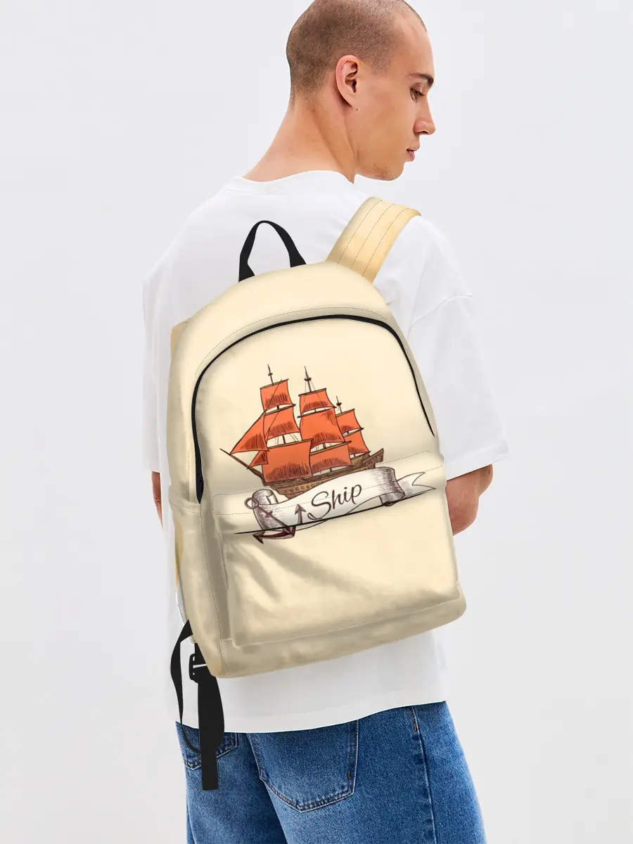 Рюкзак джинсовый / Корабль Ship