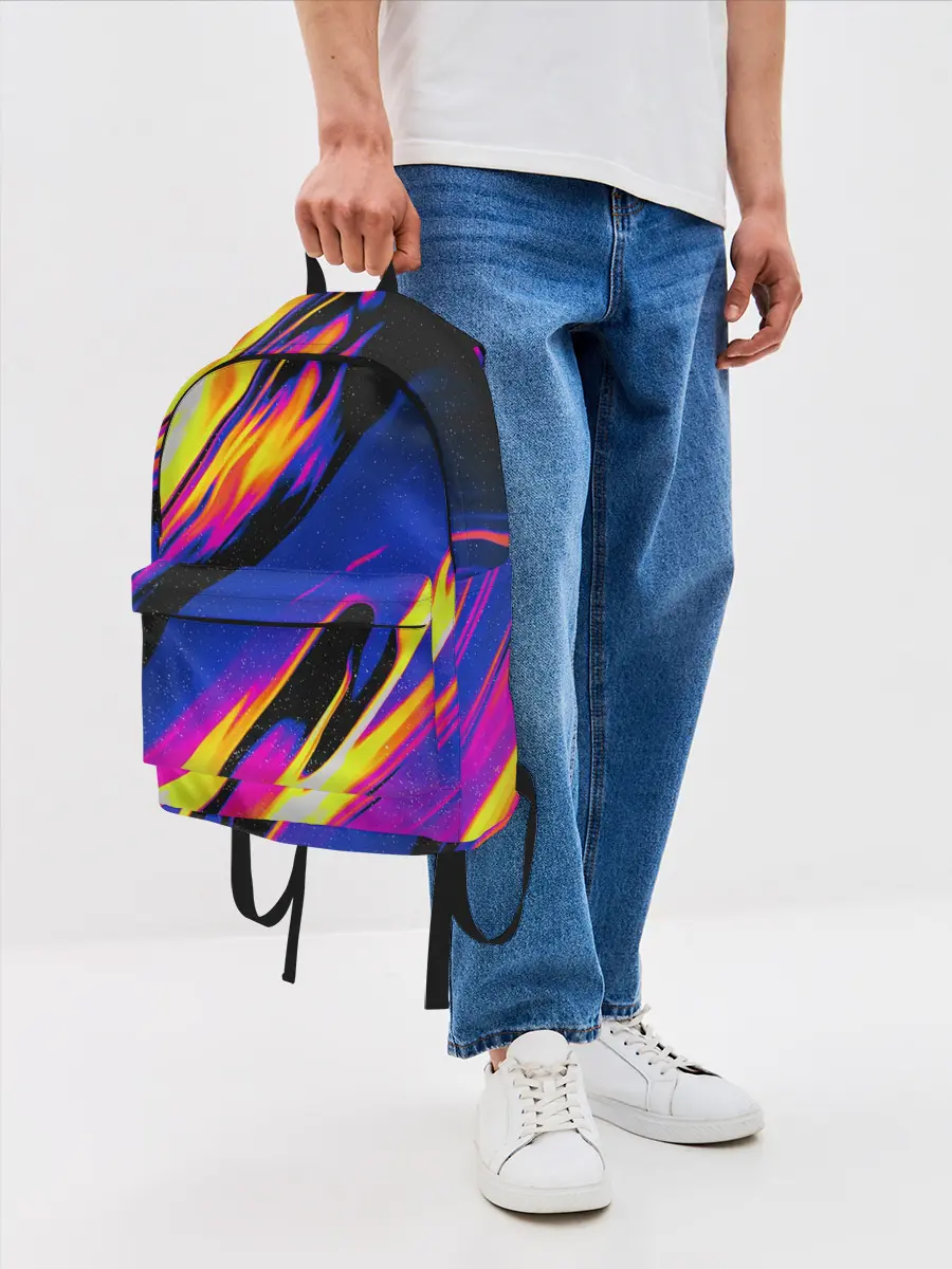 Рюкзак джинсовый / БЕНЗИНОВЫЕ РАВЗОДЫ / ТЕКСТУРА